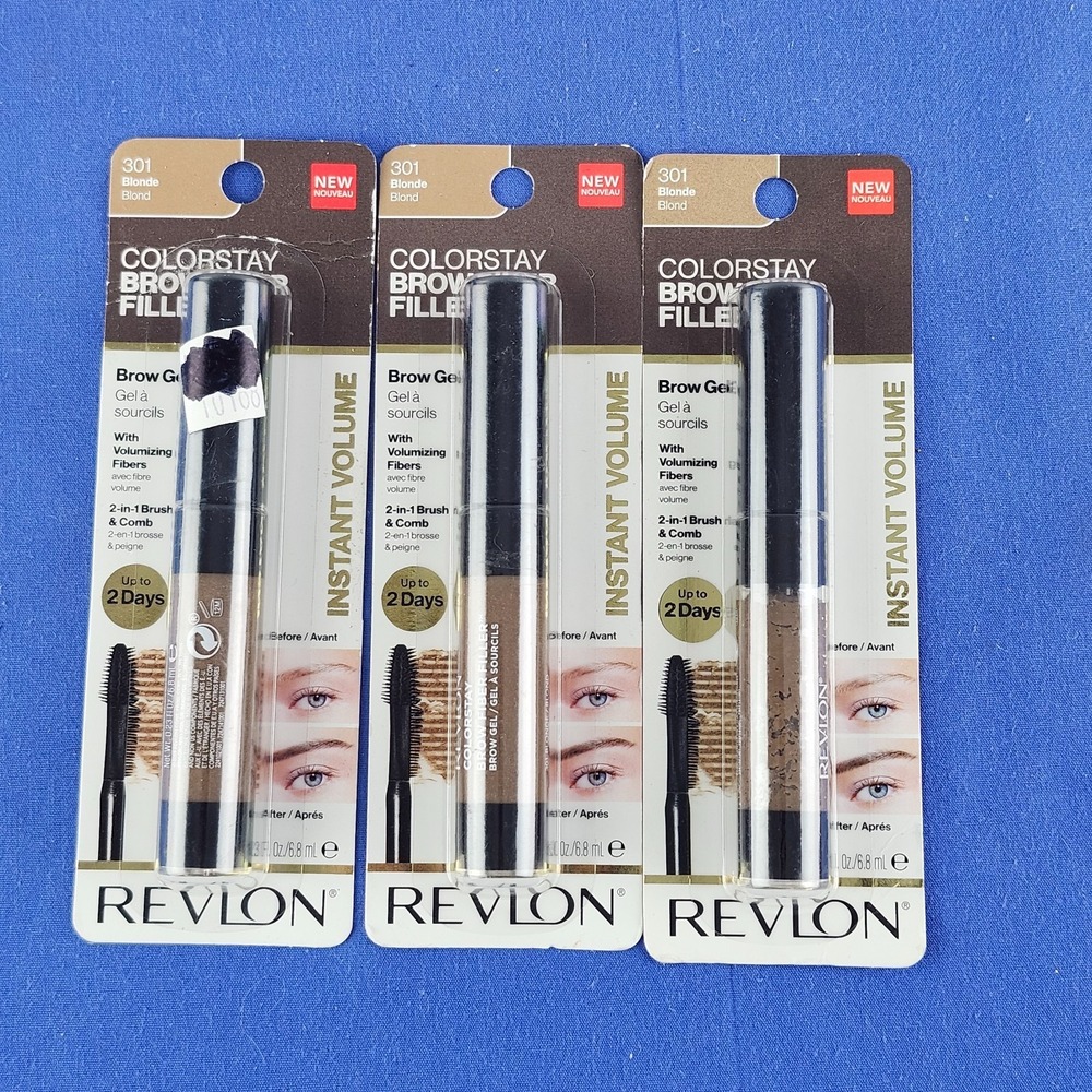 3x NEW Revlon ColorStay Eyebrow Mascara Blonde‎ 301